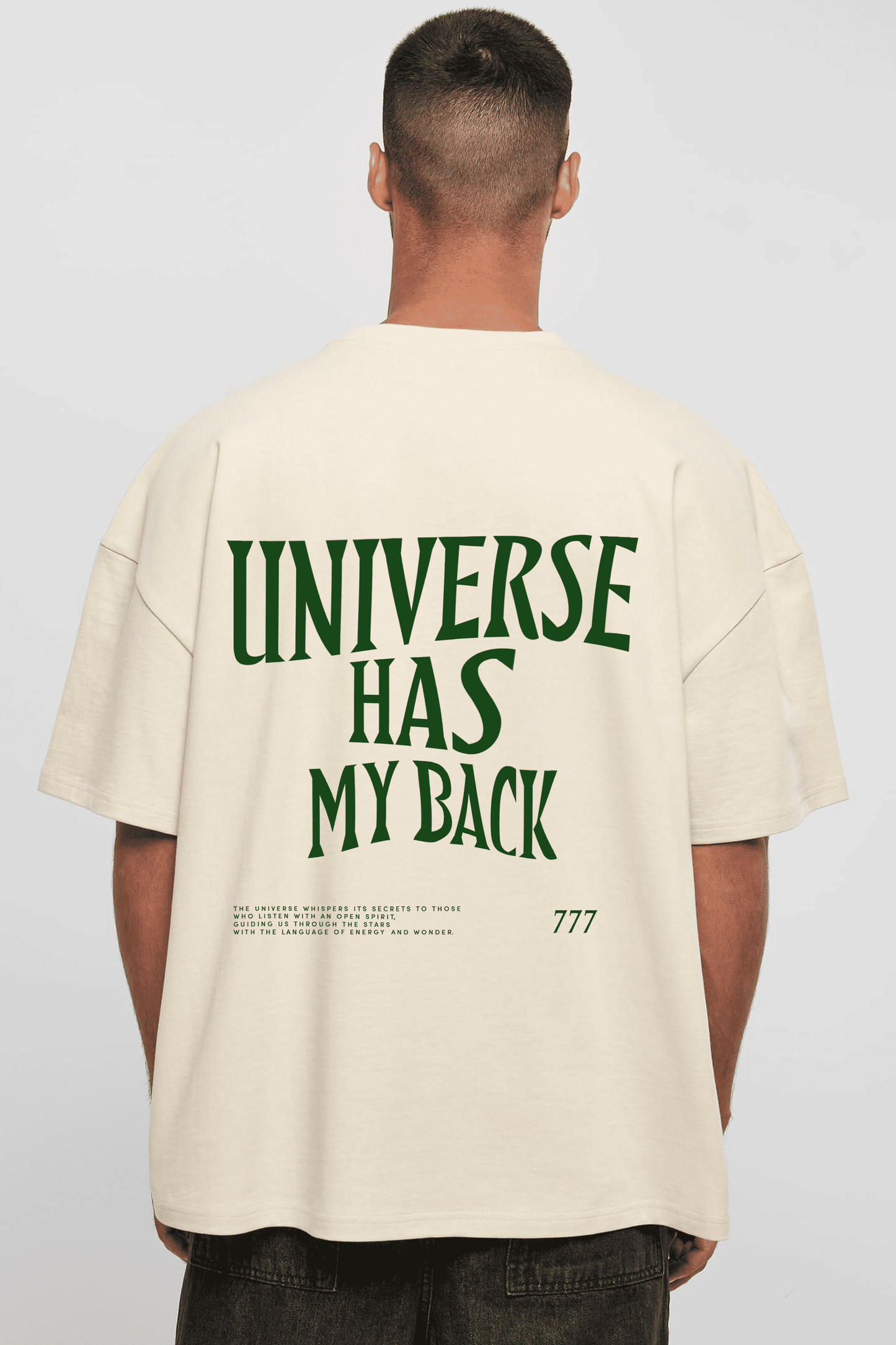 UNIVERSE HAS MY BACK UNISEX OVERSIZED T-SHIRT