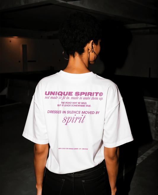 UNIQUE SPIRIT PINK OVERSIZED UNISEX T-SHIRT