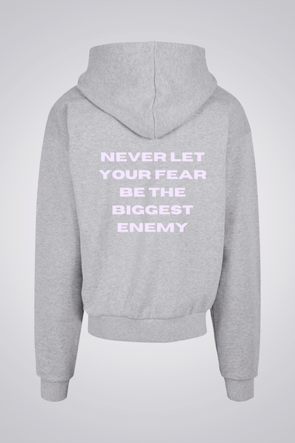 NEVER LET YOUR FEAR BE THE BIGGEST ENEMY OVERSIZED UNISEX HOODIE