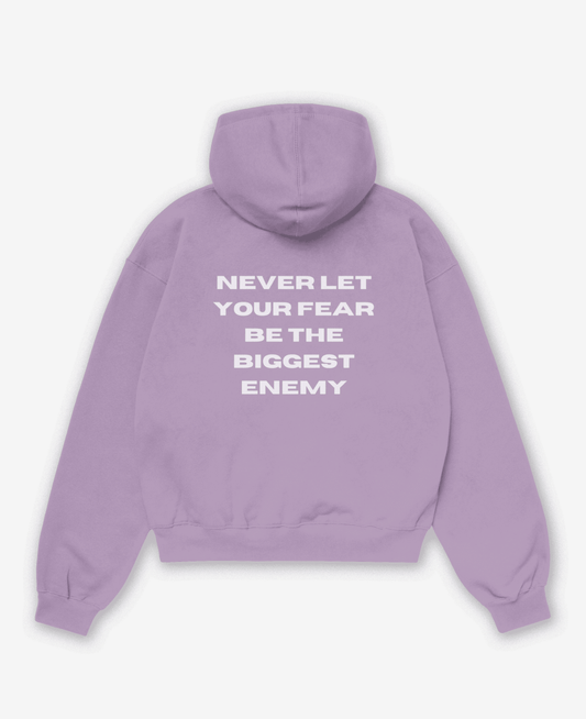 NEVER LET YOUR FEAR BE THE BIGGEST ENEMY OVERSIZED UNISEX HOODIE
