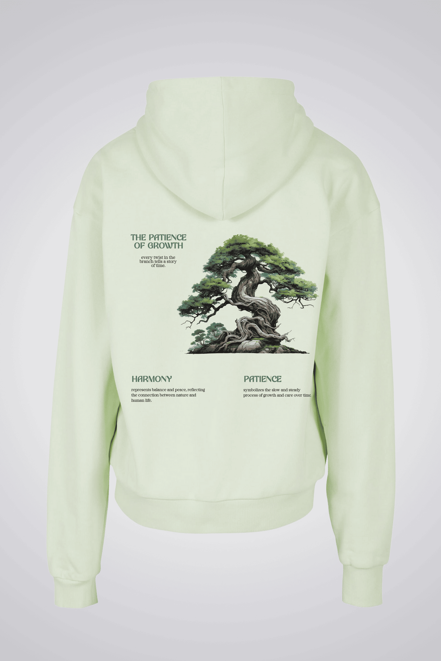 THE PATIENCE OF GROWTH OVERSIZED UNISEX HOODIE