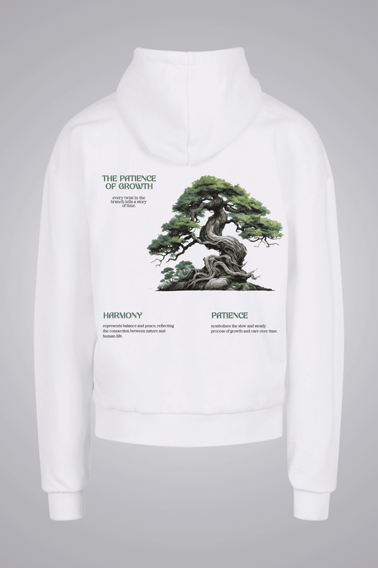 THE PATIENCE OF GROWTH OVERSIZED UNISEX HOODIE