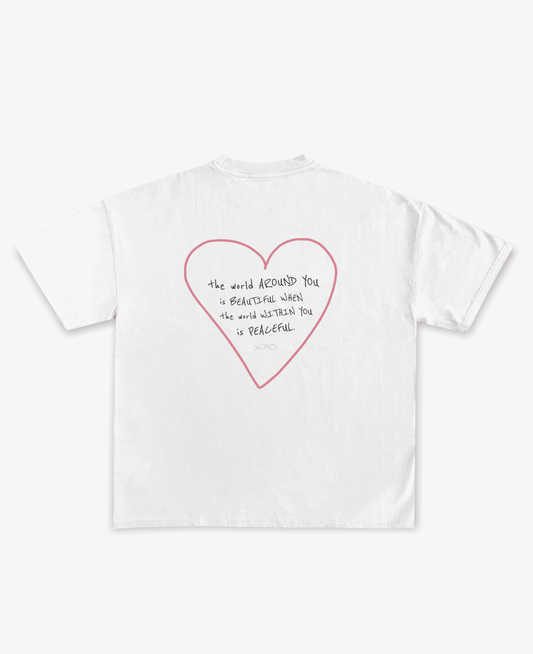 THE WORLD AROUND YOU IS BEAUTIFUL OVERSIZED UNISEX T-SHIRT