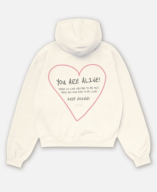 YOU ARE ALIVE ORGANIC OVERSIZED HOODIE