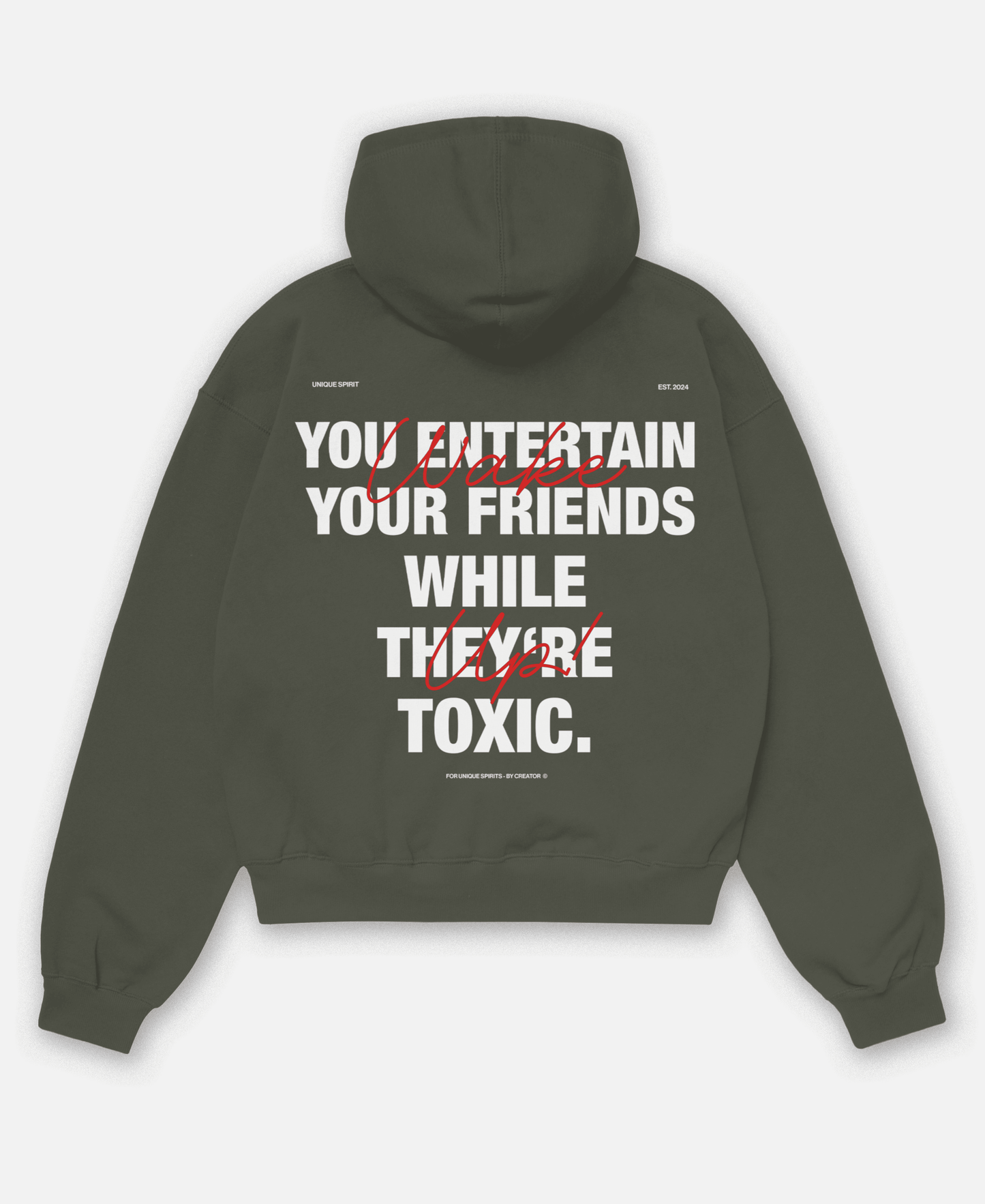WAKE UP ORGANIC OVERSIZED HOODIE