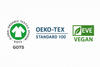 GOTS, OEKO-TEX, EVE VEGAN Zertifizierung Icon 