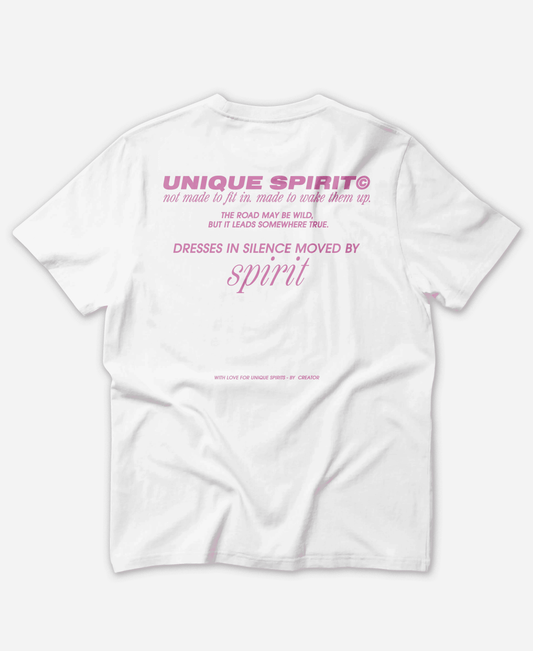 UNIQUE SPIRIT PINK ORGANIC T-SHIRT